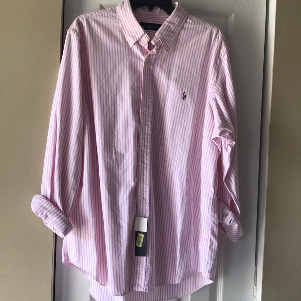 Ralph Lauren Pink Striped Casual Shirt